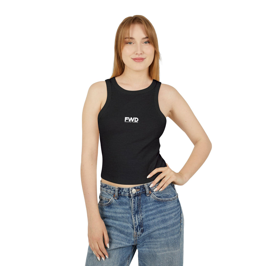 FWD Women's Racer Tank — Black