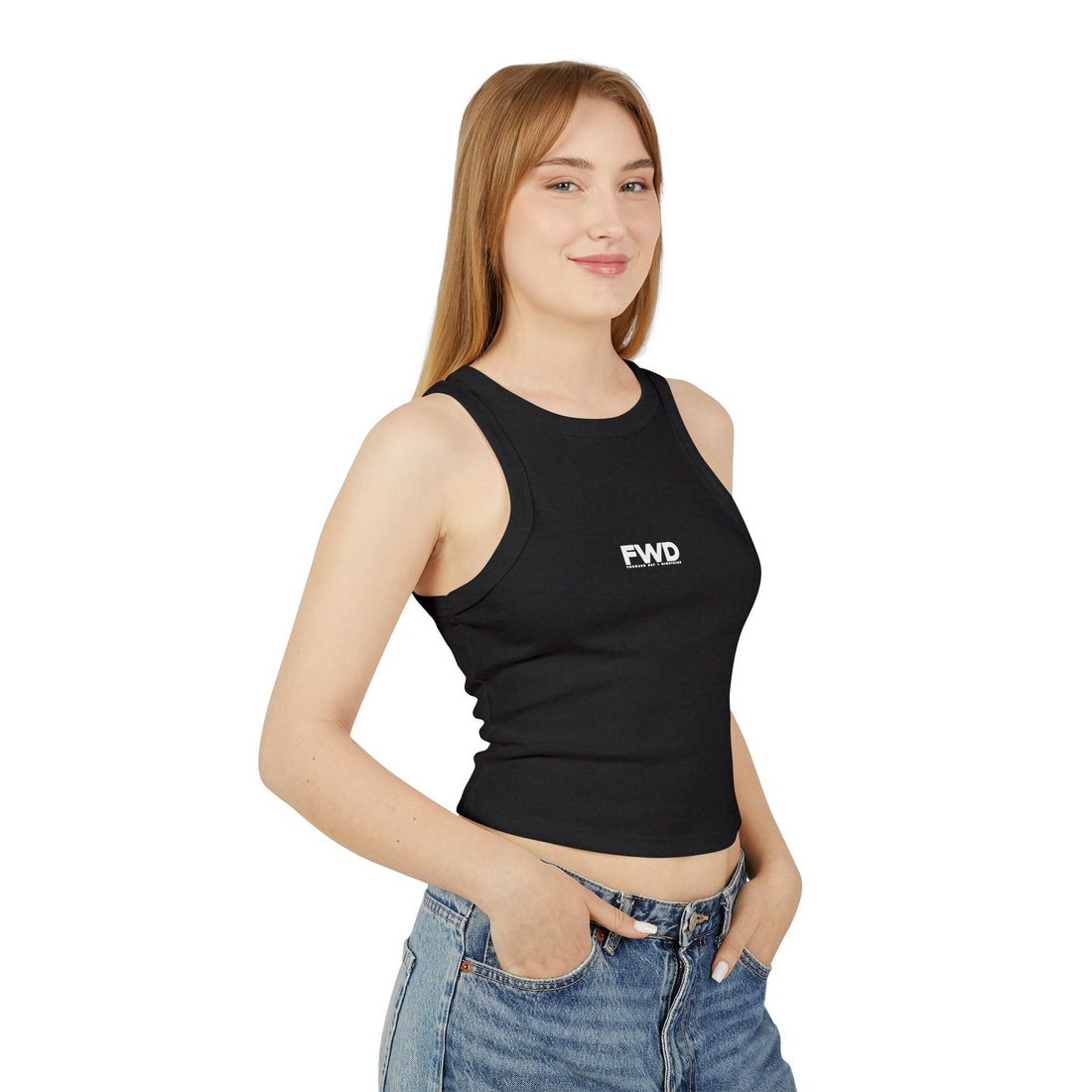 FWD Women's Racer Tank — Black